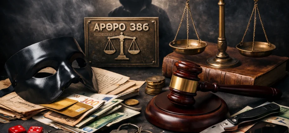 Απάτη, Έγκλημα - Άρθρο 386 - Ποινικός Κώδικας